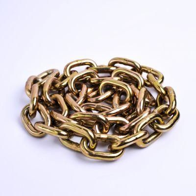 High Quality Golden Galvanized Us Type G70 Transportation Chain