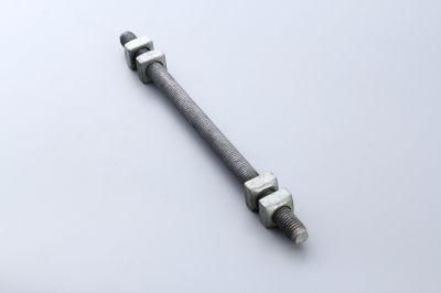 Galvanized Stud Bolt -Long Shank for Pole Line Fittings (D0160-02)