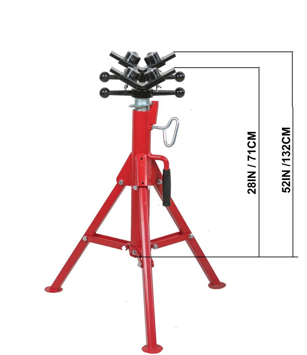 Folding Pipe Clamps V-Head Pipe Stand Pipe Support with Single Ball Transfer