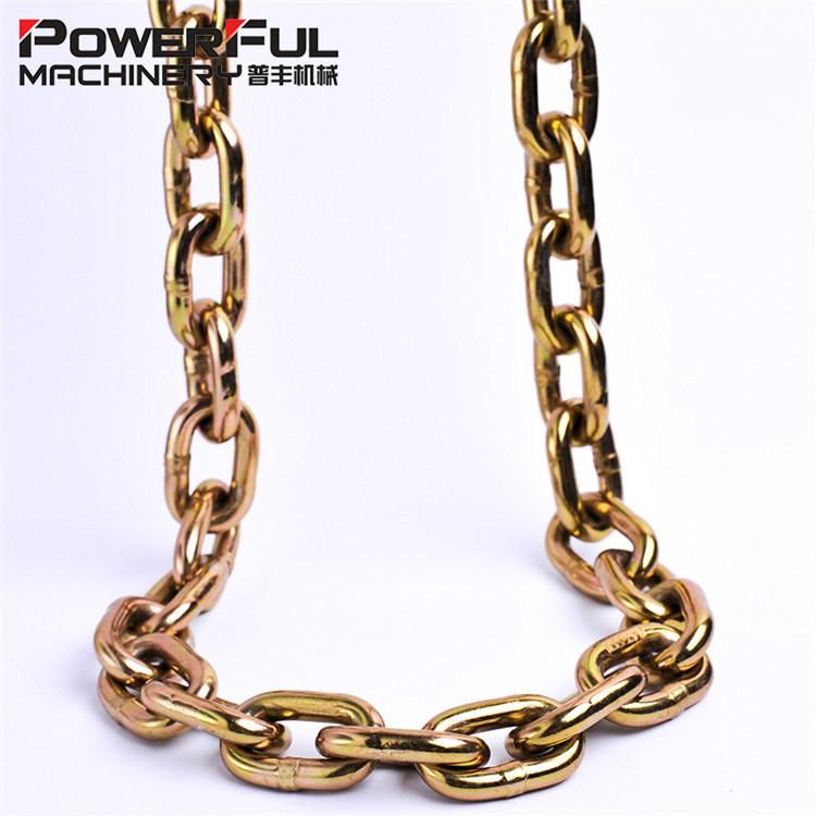 Factory Wholesale 5/16" G70 Transport Towing Chain Sling with Grab Hook