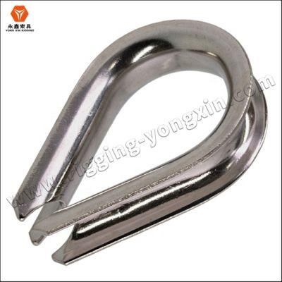 AISI304/316 Stainless Steel Cable Thimble European Standard High Polished Wire Rope Thimble