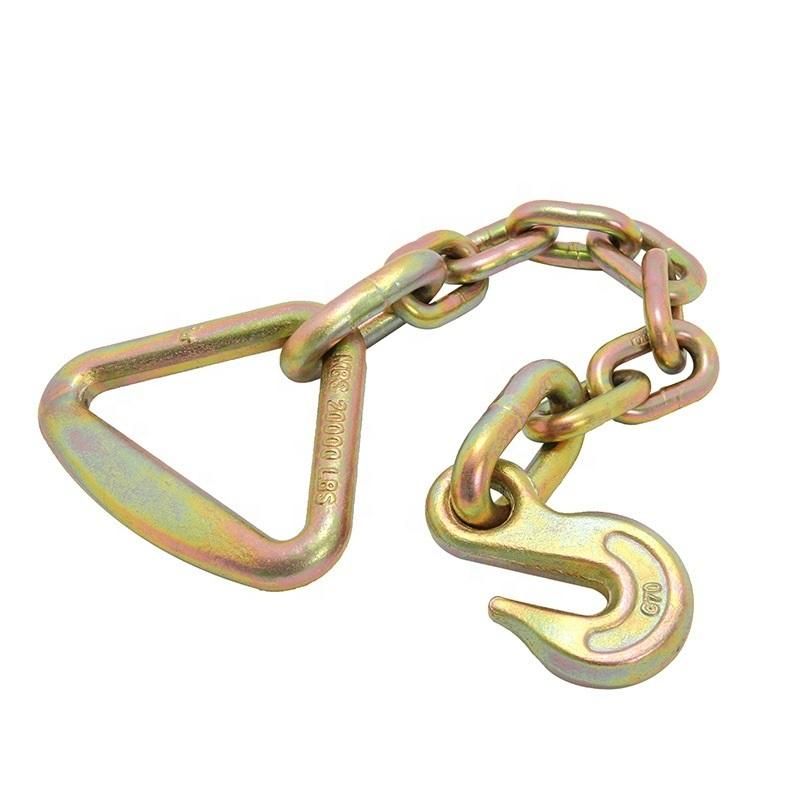 Kingslings 4" Cargo Security Strap Accessory Galvanized Eye Grab Hook Anchor Chain