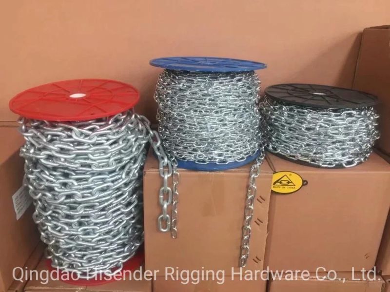E. Galvanized DIN766 Welded Steel Link Chain