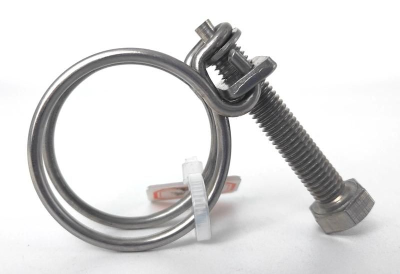 Squeeze Double Wire Automotive Hose Clamp for Car Parts