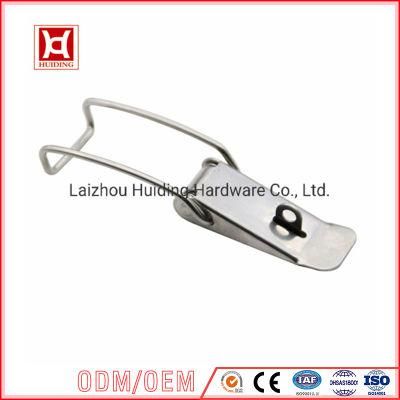 Small Fasteners Horizontal Hardware Latch Used on Metal Box, Steel Nickel Plated Toggle Latch Clamp and Lockable Hooks
