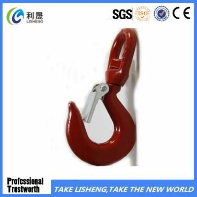 Red Painted G80 Swivel Hook with Bearing