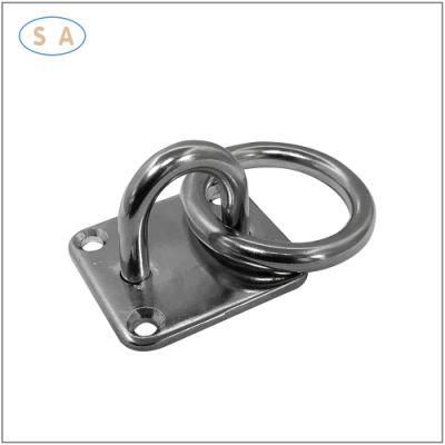 Marine Rigging Stainless Steel 304/201 Square Pad Eye Plate with Ring