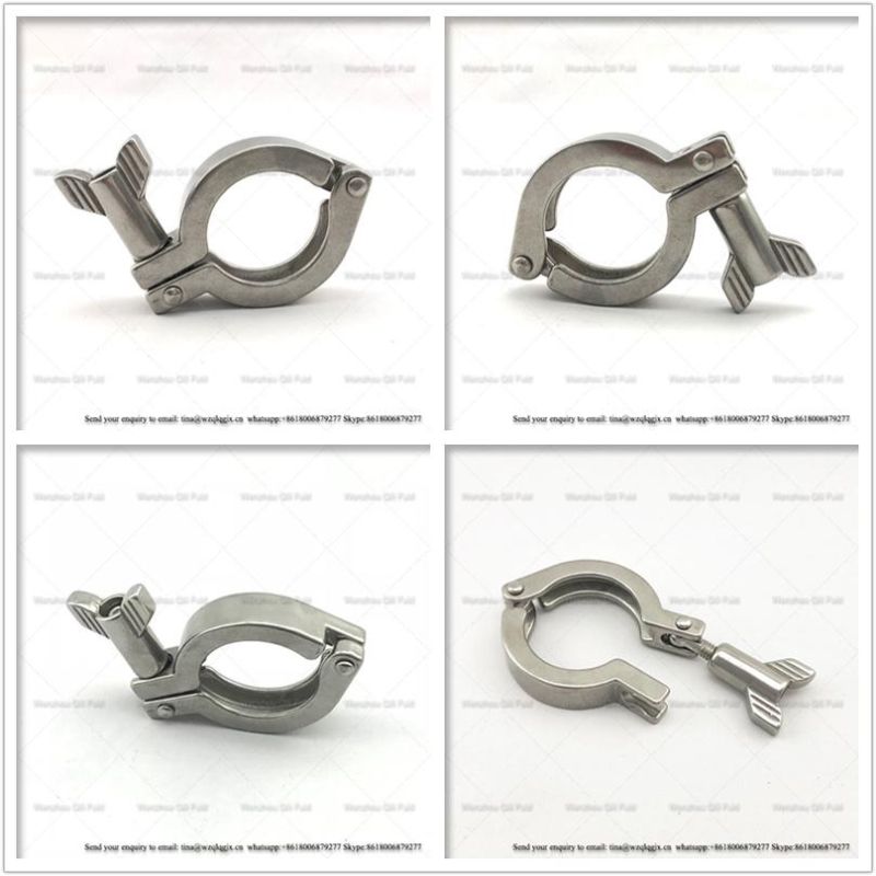 Sanitary Stainless Steel SS304 Heavy Duty Clamps Ferrule Tri-Clamp