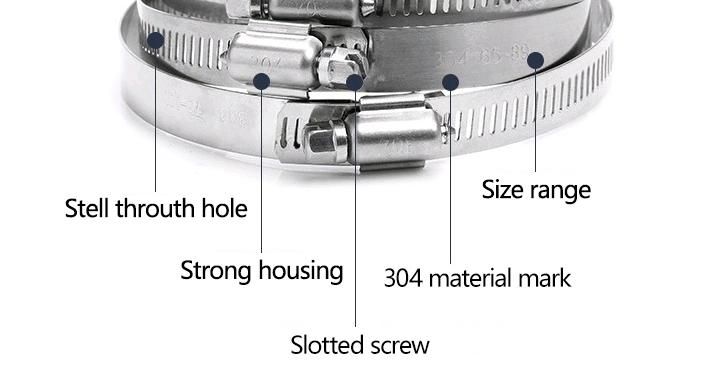 American Type Stainless Steel 201 304 316 Steel Hose Clamps Clip