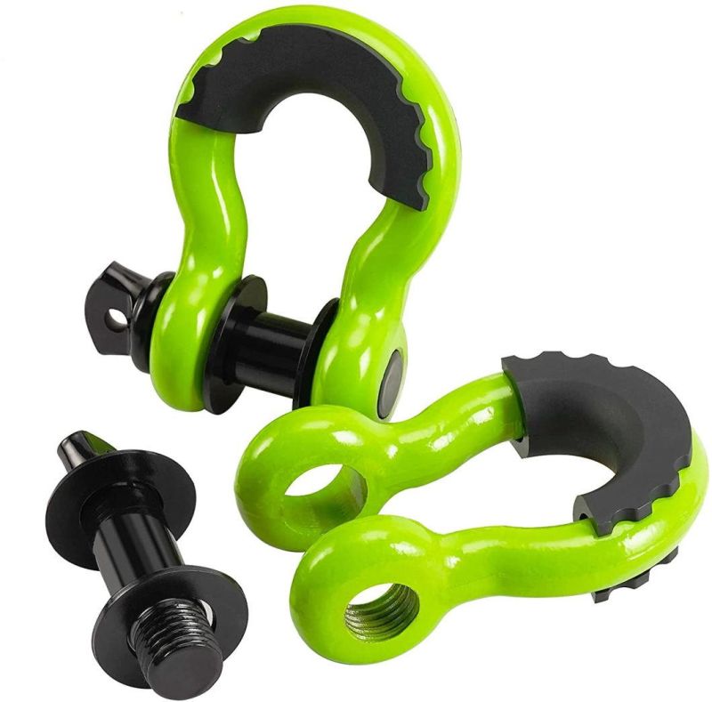 Amazon Supplier 3/4" D Ring Shackle with Black Isolator Washer