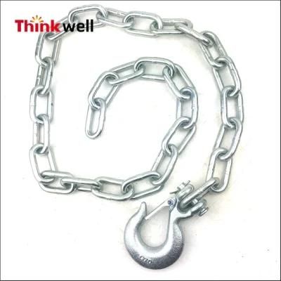 Chinese Factory G43 Winch Hook with Safety Lashing Chain