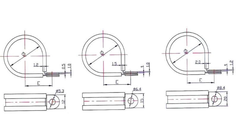 China Carbon Steel Galvanized or Stainless Steel R-Type P Clips Pipe Clamp with or Without EPDM Rubber Lined