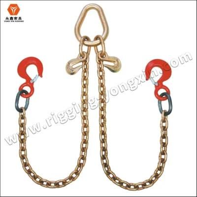 5/16&quot;-3&prime; Tow Chain Bridle with 15&quot; J Hooks, Mini J and Grab Hooks, Heavy Duty 9400 Lbs Working Load