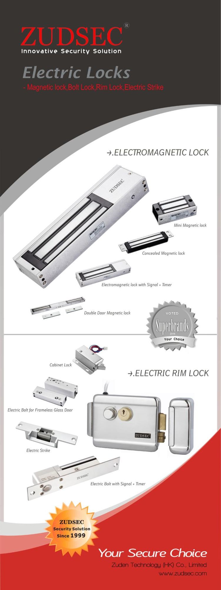 Electric Dropbolt Lock with Key and Cylinder 12V with Magnetic Feature - Waterproof