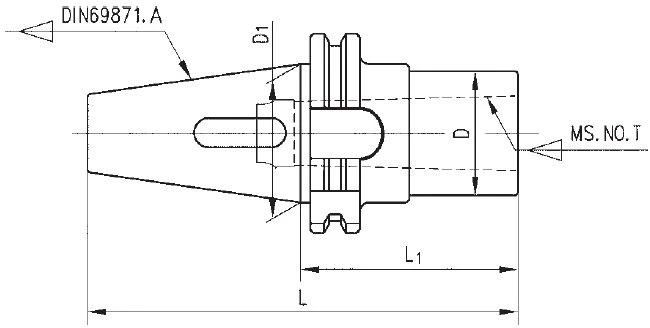 Adapters for CNC DIN69871 Shank Morse Taper with Tang End