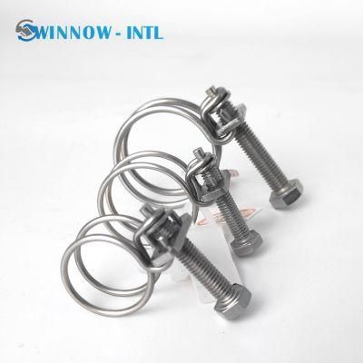 Double Wire Galvanized Steel Tiger Clip Pipe Hose Clamp