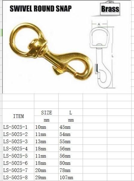 High Quality Rotating Snap Buckle Metal Solid Rotating Spring Hook