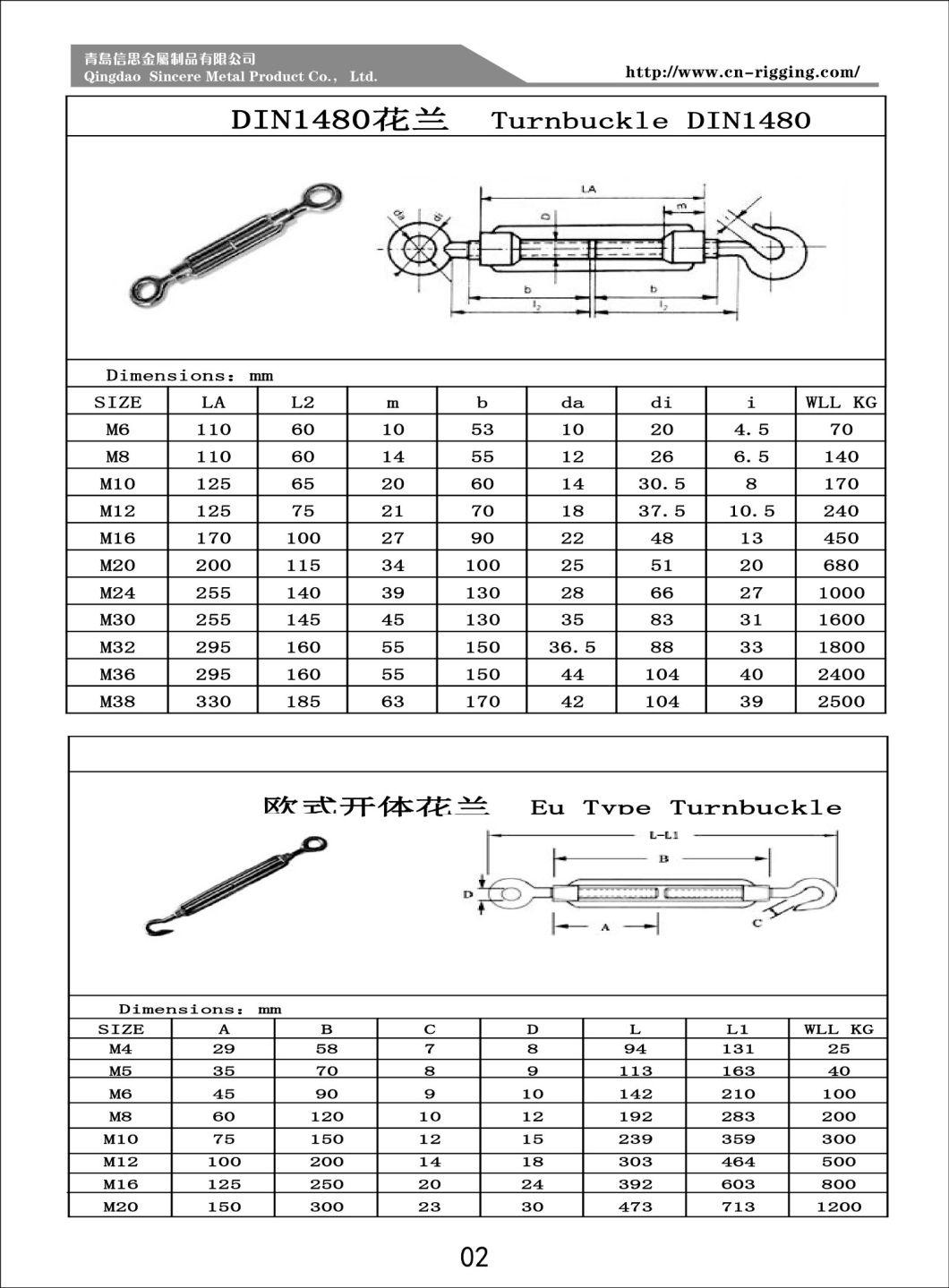 Forged DIN1480 Turnbuckle with Stud