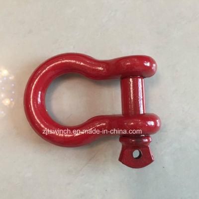 D Rings 3/4&prime;&prime; Bow Shackle Glossy Red Powder Coated 4.75 Ton
