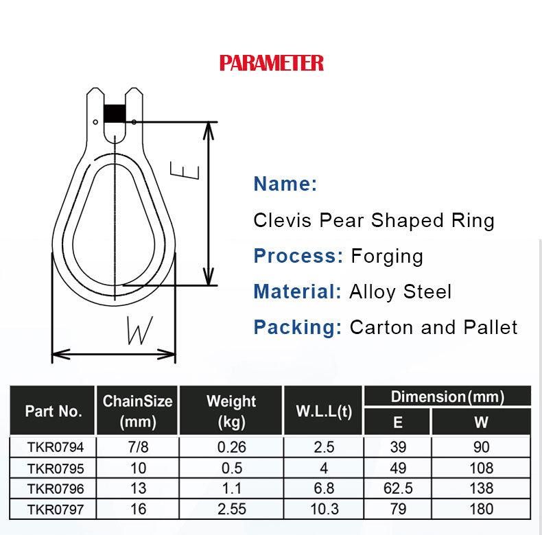 Forged Clevis Lug Link/ Pear Shape Link /Clevis Reeving Link