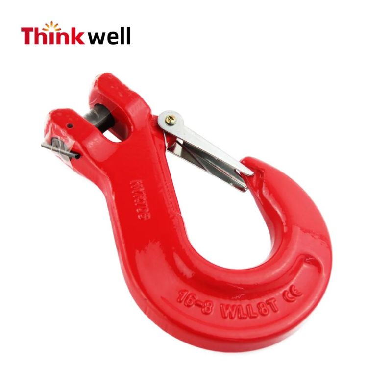 High Tenslie Forged G80 Safety Clevis Sling Hook with Latch