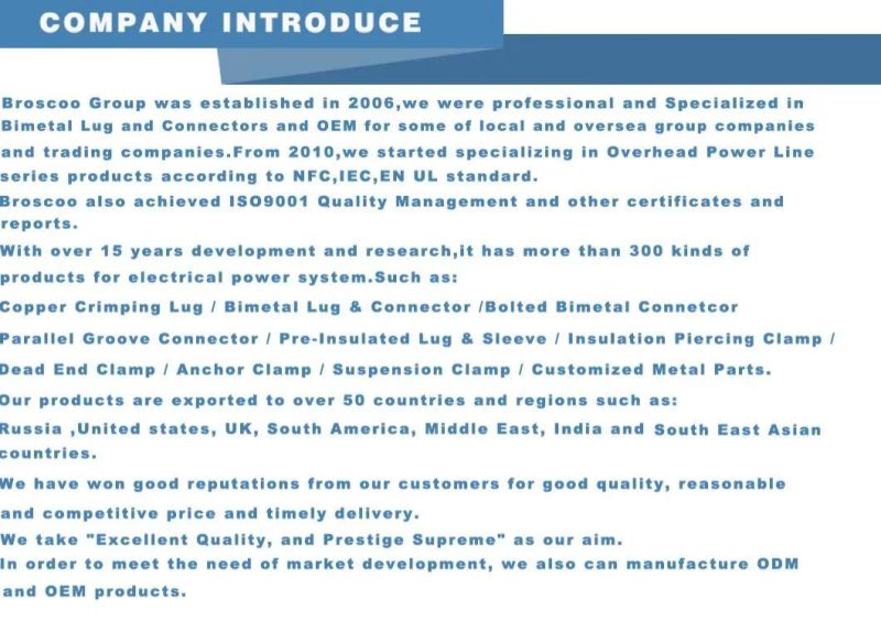 Overhead Line Accessories Electric Power Wire Pole Line Fiber Hydraulic Compression Strain Tension Cable Clamp