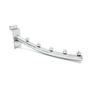 China Factory Wholesale Chrome Metal Slatwall Display Hook for Clothes Garment Hanger