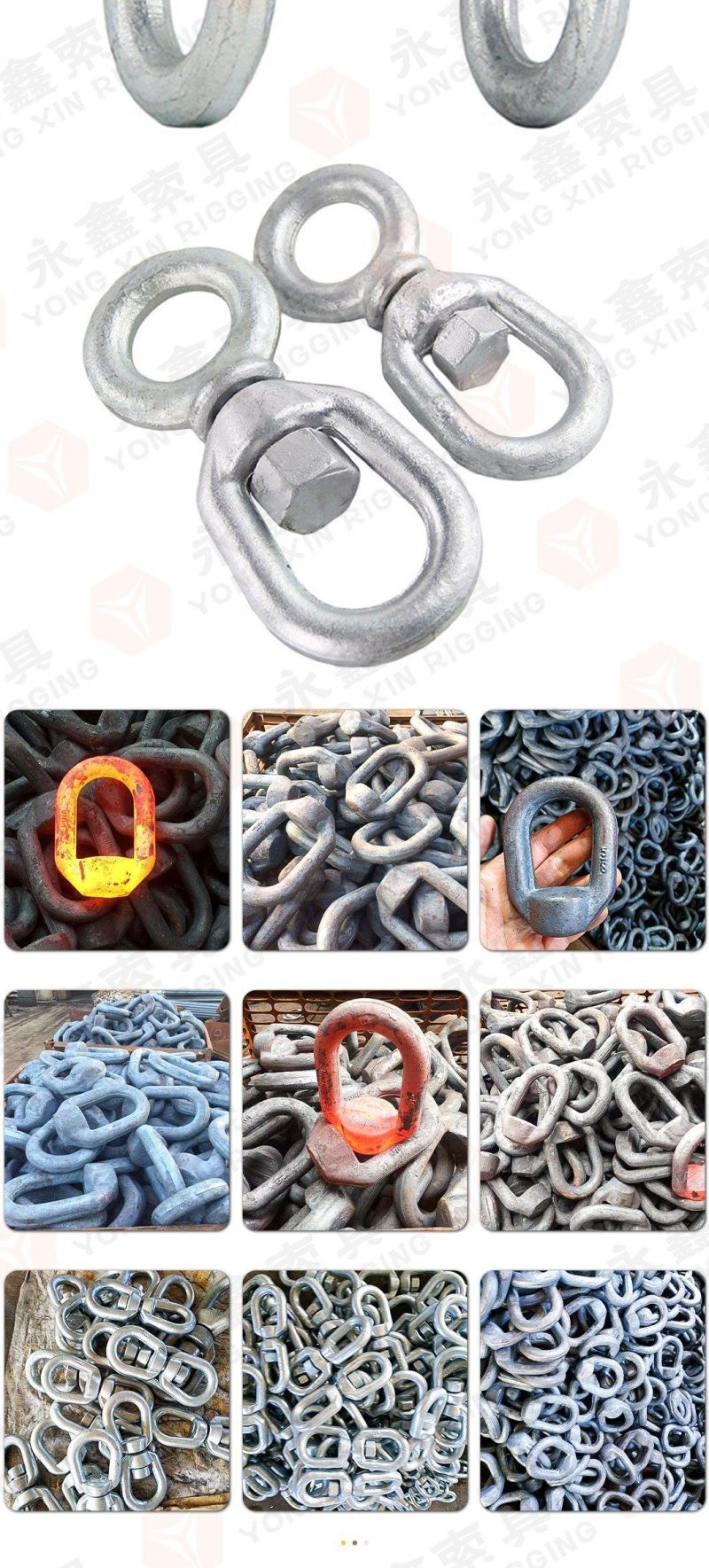 Hot Sale Hot DIP Galvanized Carbon Steel Single Eye G401 Swivel Chain Swivels