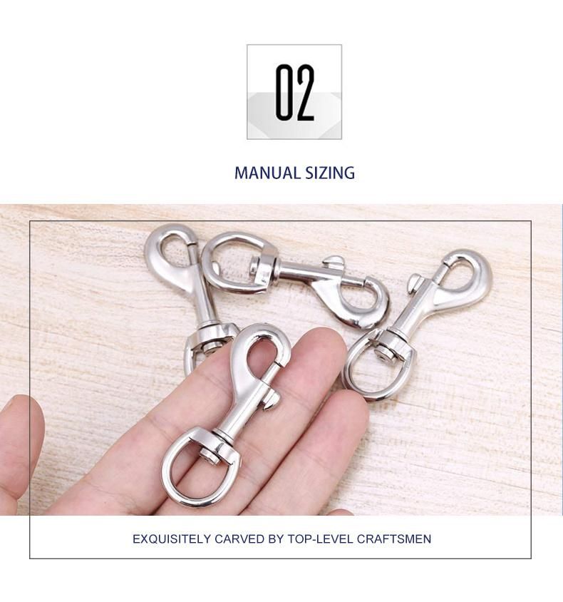 Metal Zinc Alloy 15mm End Ring Handbag Accessories Bag Swivel Dog Leash Snap Hook