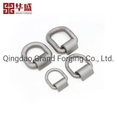 Heavy Duty Carbon Steel Forged D Ring with Welded Clip