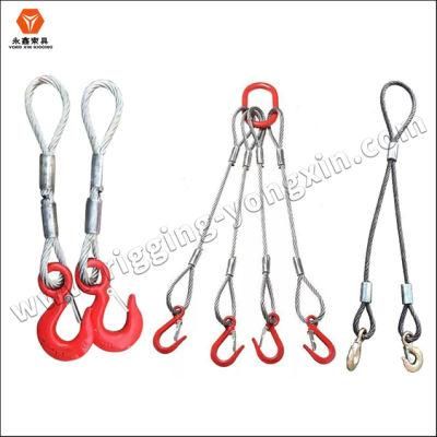 Hot Selling Lifting Car Tow Steel Safety Wire Rope Sling Cable Eye Wire Rope Slings