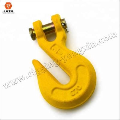 China Manufacturer G70 Galvanized Drop Forged Carbon Steel Us Type H330 Chain Lifting Clevis Grab Hook