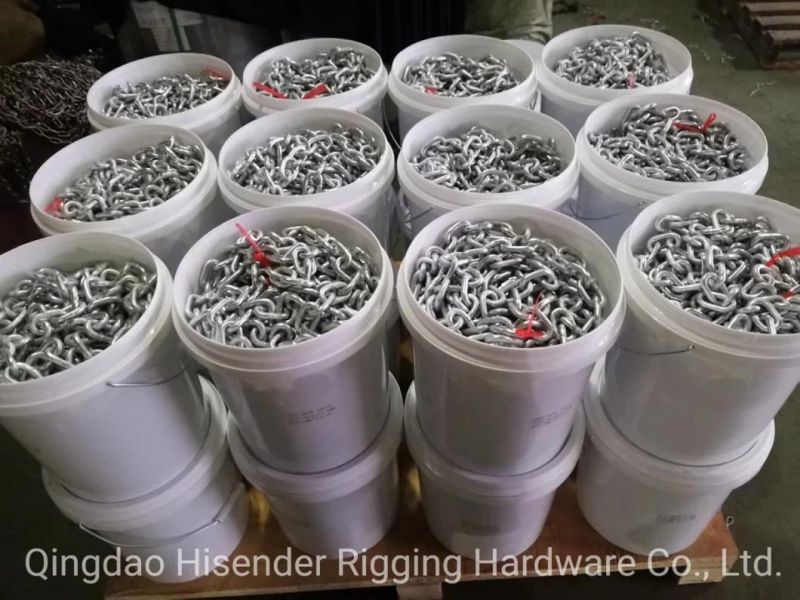 E. Galvanized DIN766 Welded Steel Link Chain