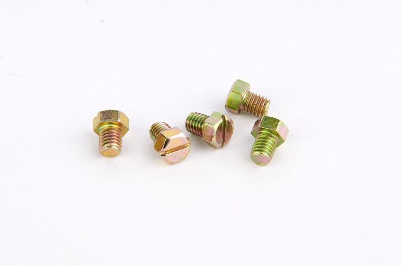 Customized Good Quality Slotted Screws with Cross Recessed, Hexagon Flange Bolts, Zinc Plating Bolts, M6 M8 M9 M12 Hexagon Bolts and Stainless Steel Bolt