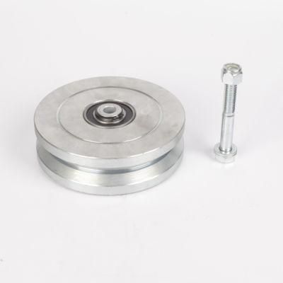 RF Hot Sale Solid Iron Q235 Steel V-Groove Wheel