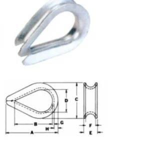 Electric Galvanized G411 Wire Rope Thimble