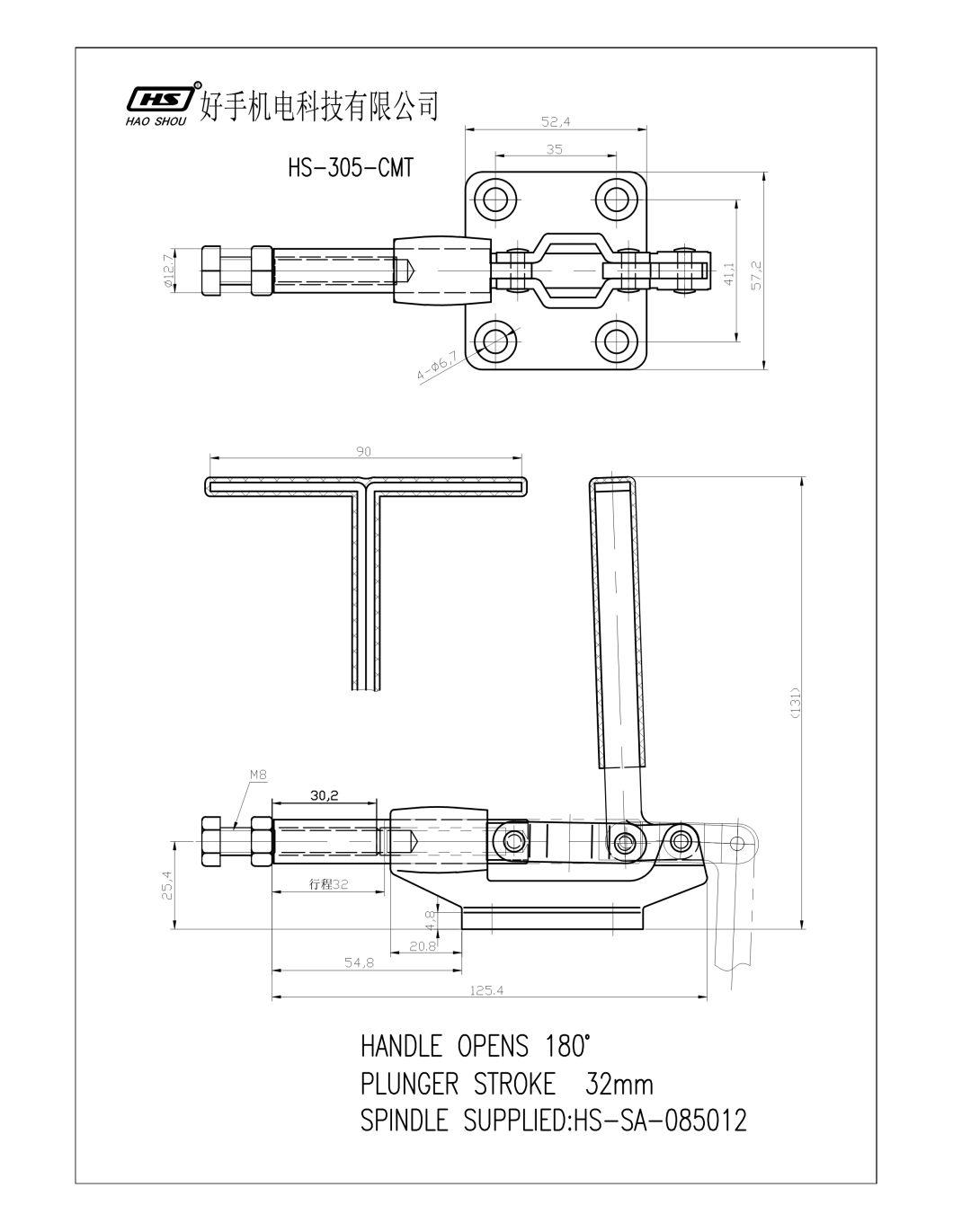 HS-305-Cmt Chinese Suppliers Cheap Price Welding Toggle Clamp Push Pull Clamps for Sale