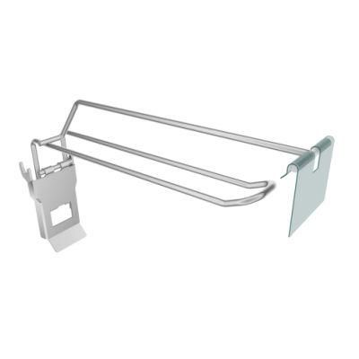 Double Prong Supermarket Display Metal Pegboard Hook