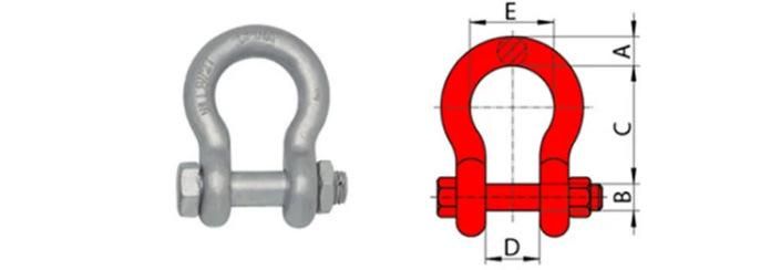 G2130 Stainless Steel Bolt Type Safety Bow Shackle Anchor Shackles
