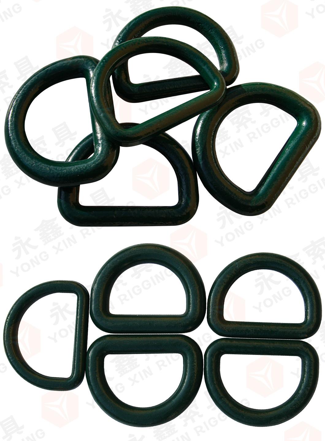 Heavy Duty Black Welded Alloy Steel D Ring Solid Metal Rings