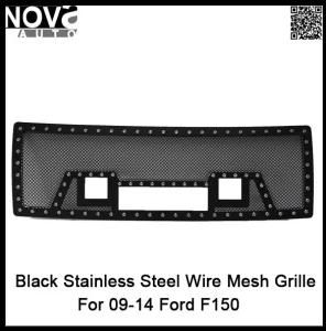 Car Accessories Black Stainless Steel Wire Mesh Grilles for Ford150 09-14