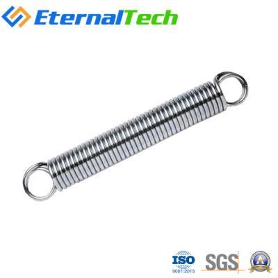 Custom Stainless Steel Spring Steel Long Galvanized Open Hook Coil Extension Spring Tension Spring