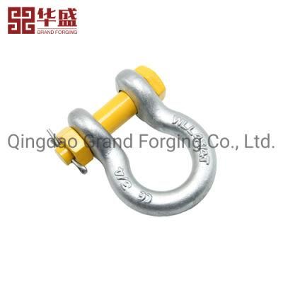 Factory Us Type High Strength Alloy Steel G2130 Bow Shackle