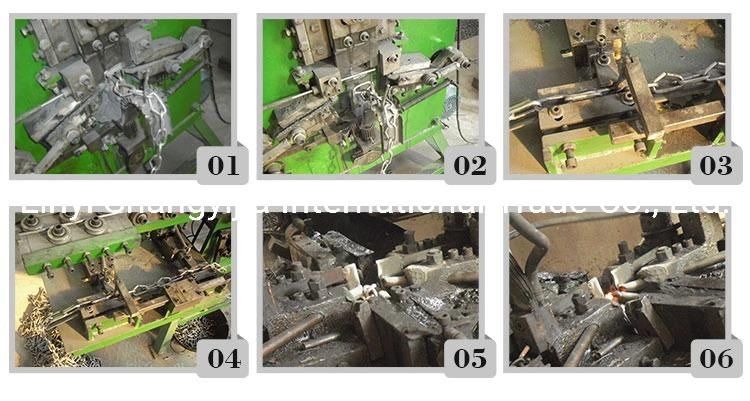 Zinc Plated Grade30 Deburred Fettled Smooth Welding Chain DIN5685c DIN763 Long Link Chain