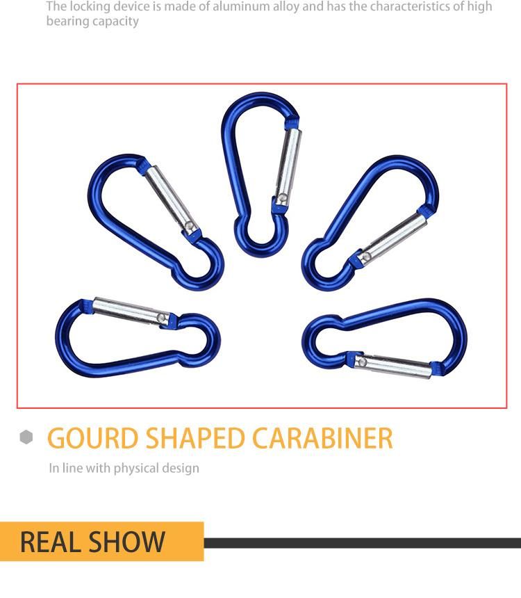 High Quality 60mm Muliti-Colored Aluminum Alloy Gourd Shaped Carabiner