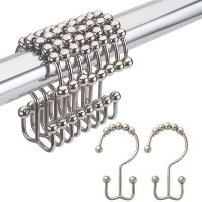 Simple Decorative High Quality stainless Steel Shower Curtain Hooks