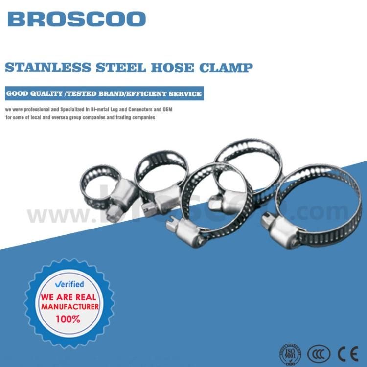 304 Stainless Steel Fixed Gas Pipeline Pipe Clamp Hose Clamp (SAT)