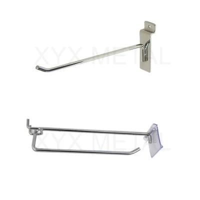 Shopfitting Chrome Peg Metal Gridwall Steel Slatwall Pegboard Accessories Wire Display Hook