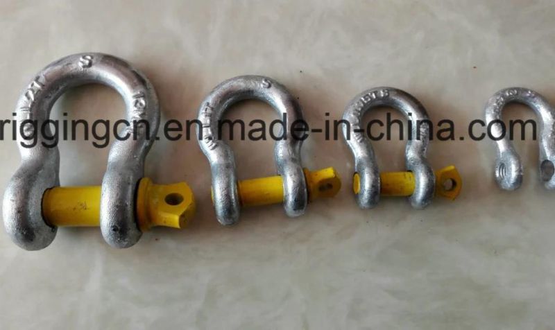Bow Shackle for Industrial with Yellow safety Pin in Grade S