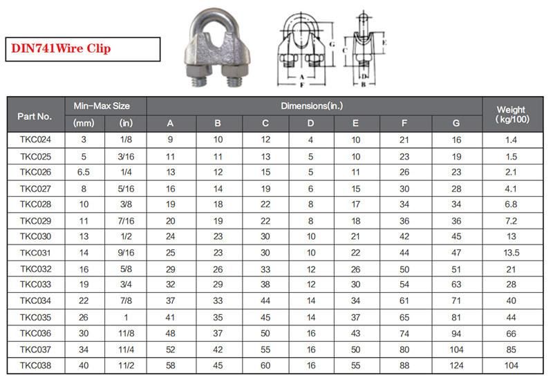 Chinese Factory Low Price Ss Wire Rope Clamp